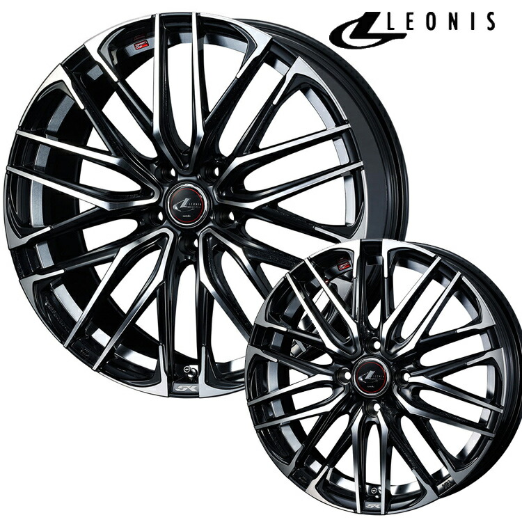 Weds LEONIS SK 45 4本Set ミラーカット8.5-20 5H114.3 パールブラック