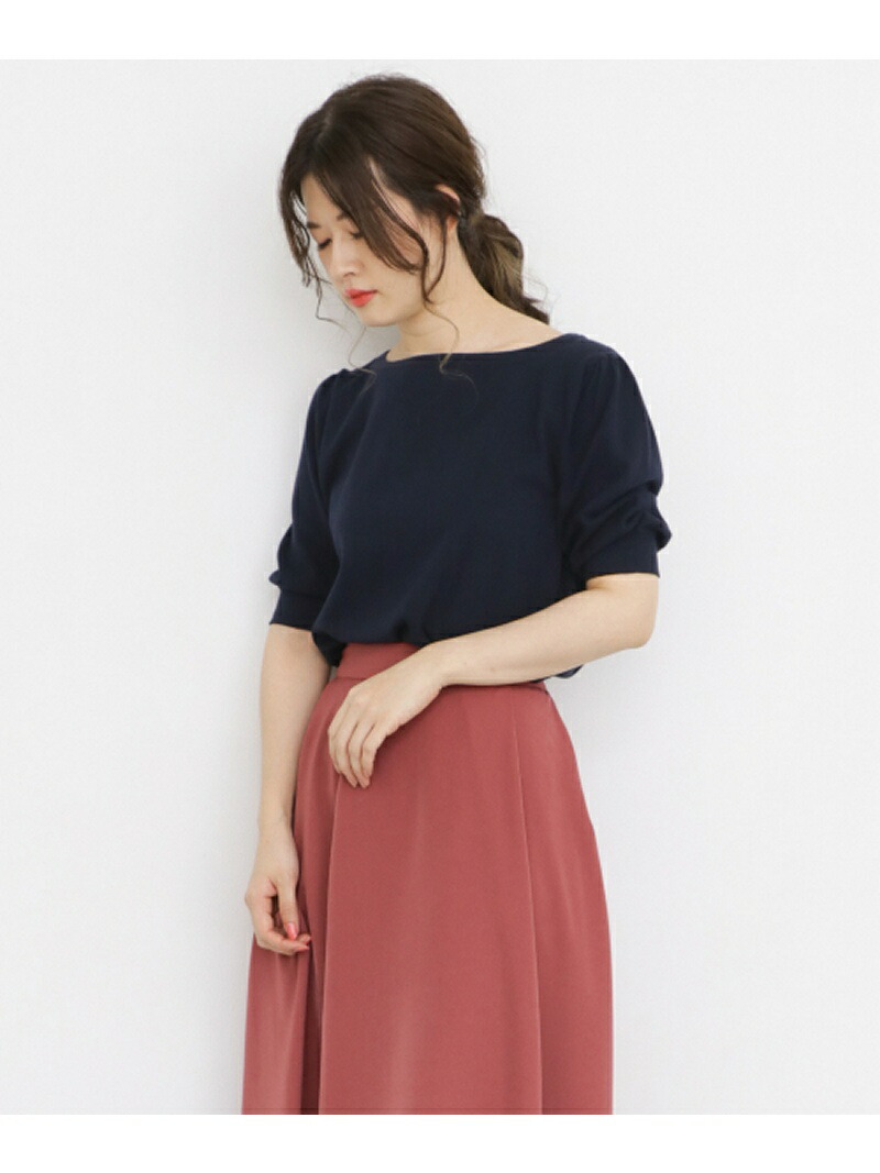 KBF+ ショルダーギャザーニット KBF+ ショルダーギャザーニット