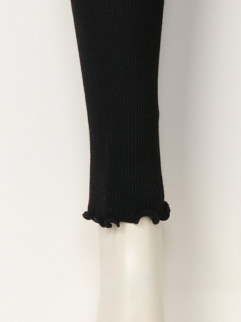 BROWNY/(L)レイヤードフリルリブレギンス10分丈 BROWNY/(L)レイヤードフリルリブレギンス10分丈
