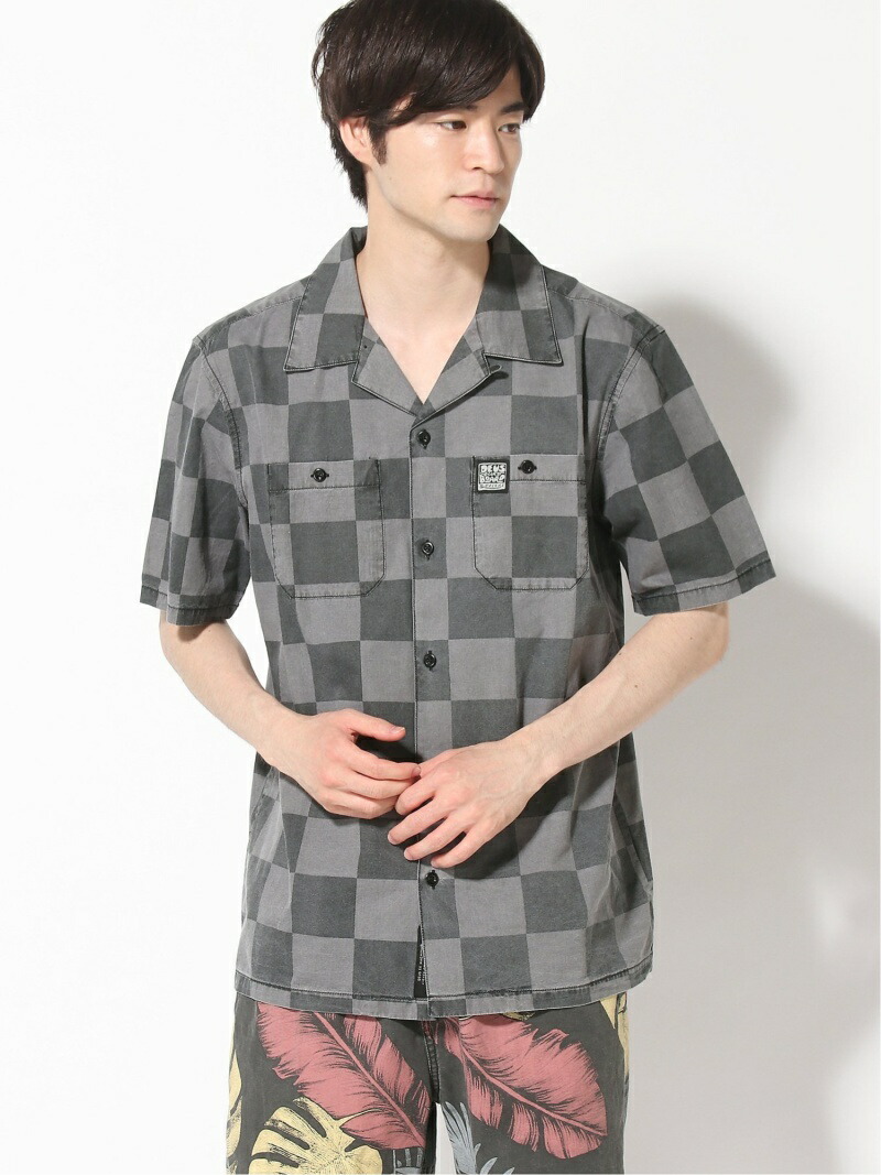 Deus ブラック Shirt Ex カジュアルシャツ Machina Check トップス Senna Senna Check Shirt デウスエクスマキナ シャツ Ex ブラウス シャツ 半袖シャツ ブラック ピンク 送料無料 Rakuten Fashion Mendeus Ex Machina メンズ シャツ ブラウス デウスエクスマキナ