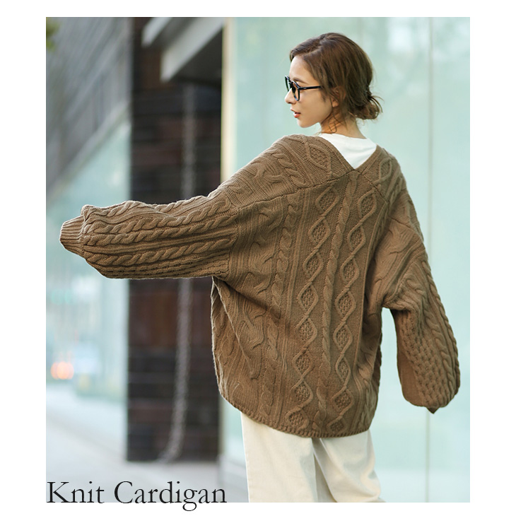 编织物对襟毛衣女士编织物羊毛衫舒适地附带皮带的吊肩式衣袖厚度音量
