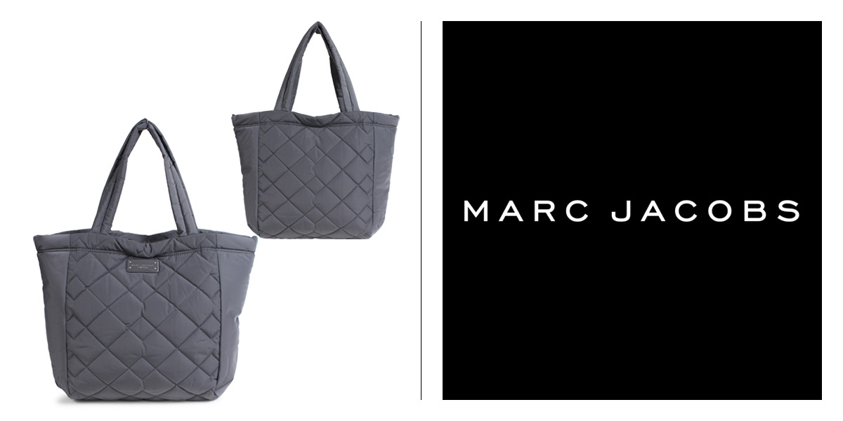 marc jacobs标记雅各布大手提包包母亲包女士quilted tote深灰色m