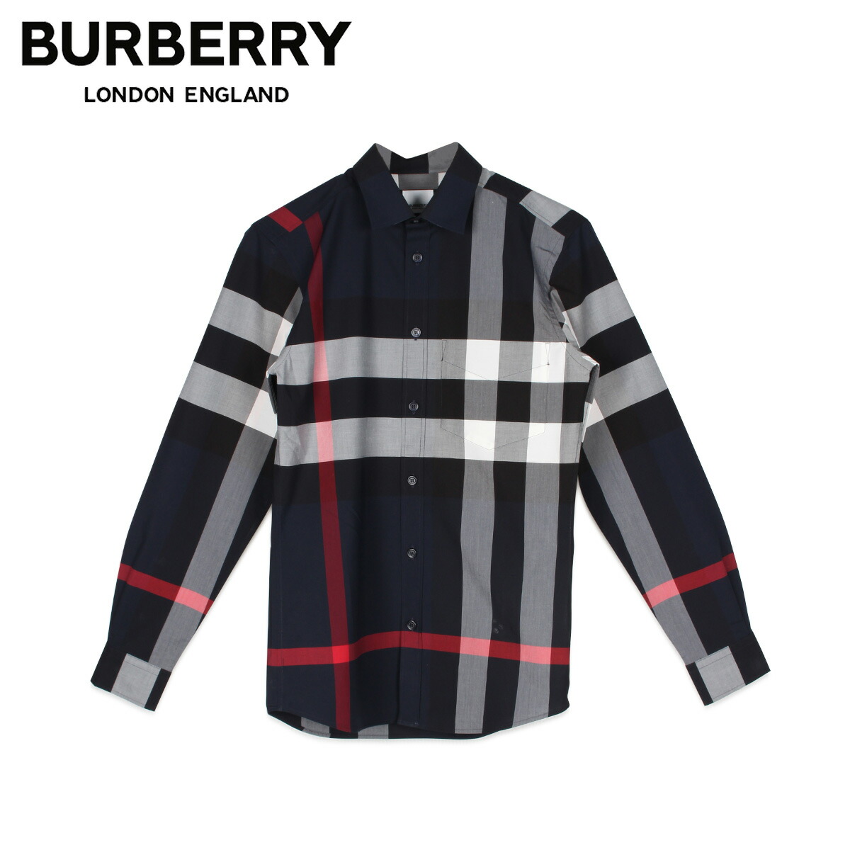 Burberry ブーツ Emu バーバリー シャツ 長袖 Kilty オックスフォードシャツ メンズ チェック Shirts ネイビー シュガーオンラインショップ 送料無料 あす楽対応 バーバリー Burberry シャツ 長袖 オックスフォードシャツ