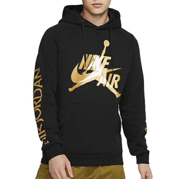 mens black and gold hoodie