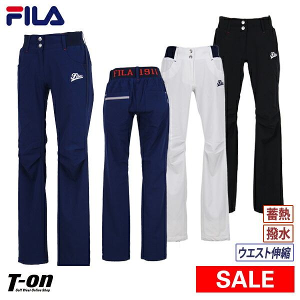 フィラ フィラゴルフ フィラゴルフ Fila Fila Callaway Golf レディース パンツ ロングパンツ 蓄熱裏地付き 撥水 ストレッチ ウエスト伸縮 裾スピンドル仕様 ウィンドパンツ 冬ゴルフも快適に 19 秋冬 新作 ゴルフウェア ｔ ｏｎ ティーオン 小さいサイズ有り