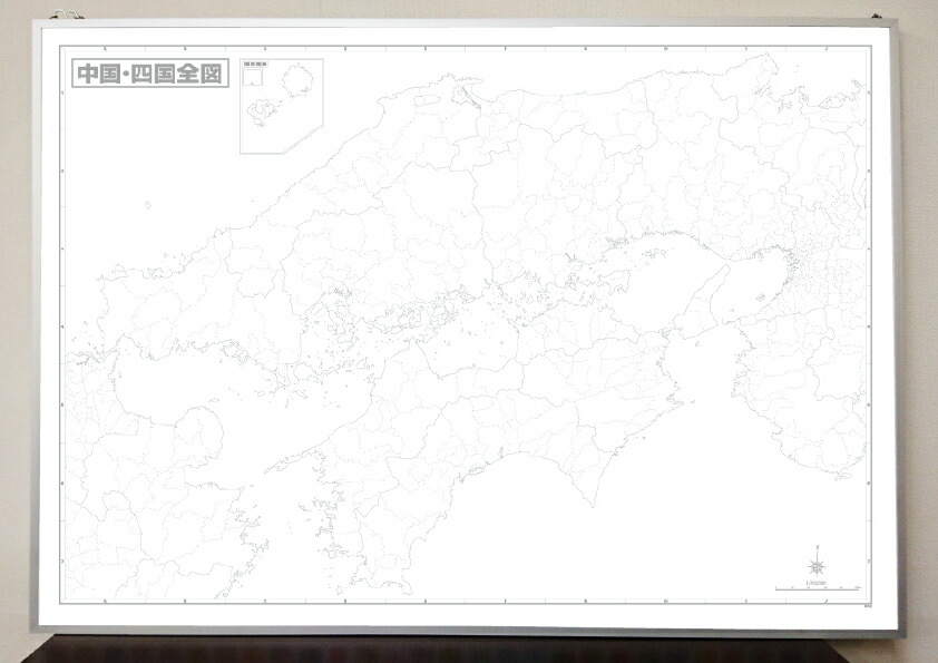 中国四国白地図パネル ｂ０判 地図の店とうぶんしゃ 店中国 四国 東北 白 地図 パネル インテリア 埼玉県 壁掛け 地理 外国 会議室 役員室 送料無料 価格は安く 国内最安値高評価