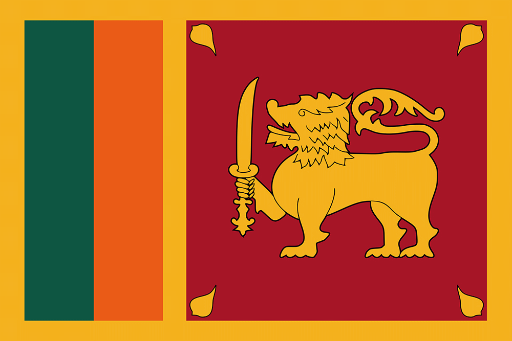 支持斯裏兰卡国旗1瓶一套[小旗帜有杆(270mm),吸盘的高级的特托龙制造