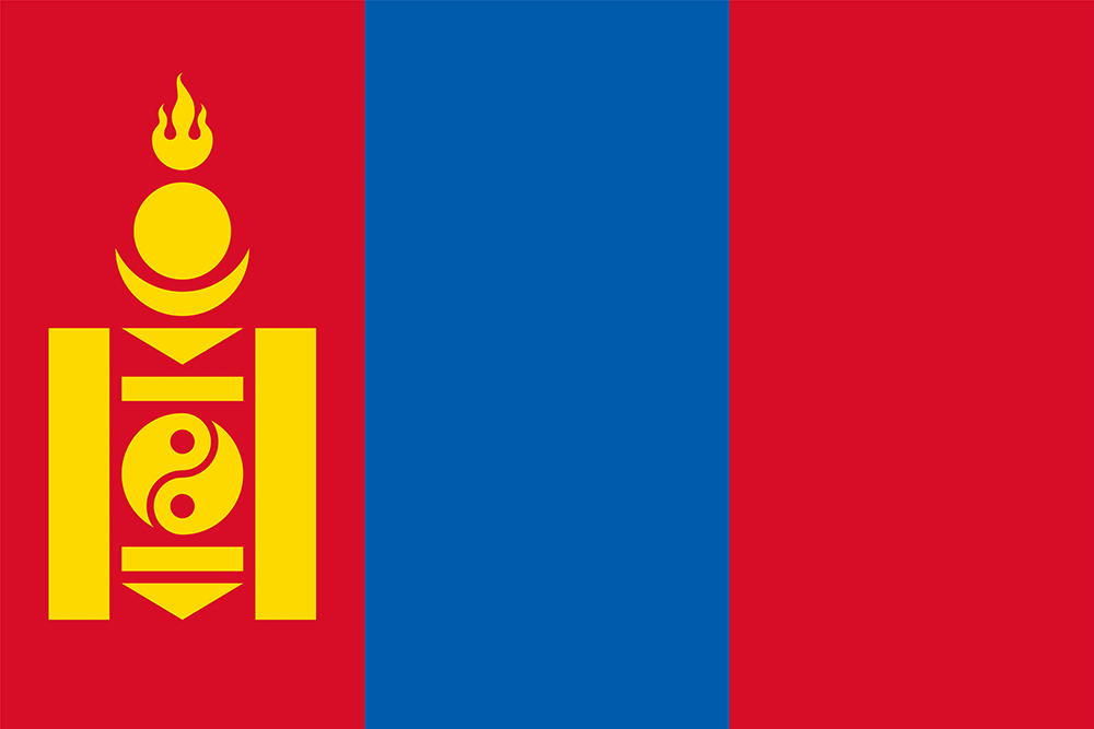 蒙古国旗设置 s 大小 [25 x 37.