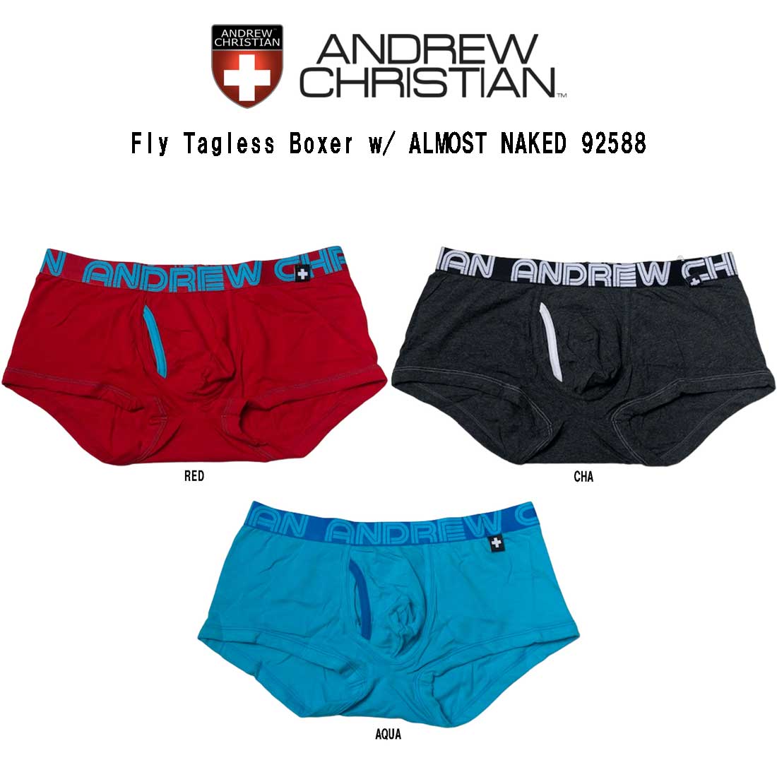 楽天市場 SALE ANDREW CHRISTIAN アンドリュークリスチャン ボクサーパンツ メンズ 下着 Fly Tagless