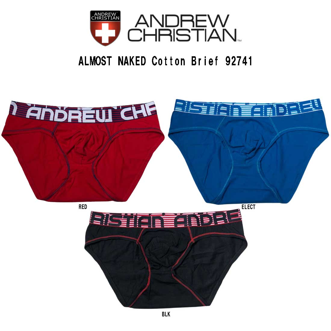 楽天市場 SALE ANDREW CHRISTIAN アンドリュークリスチャン ブリーフ メンズ 下着 ALMOST NAKED