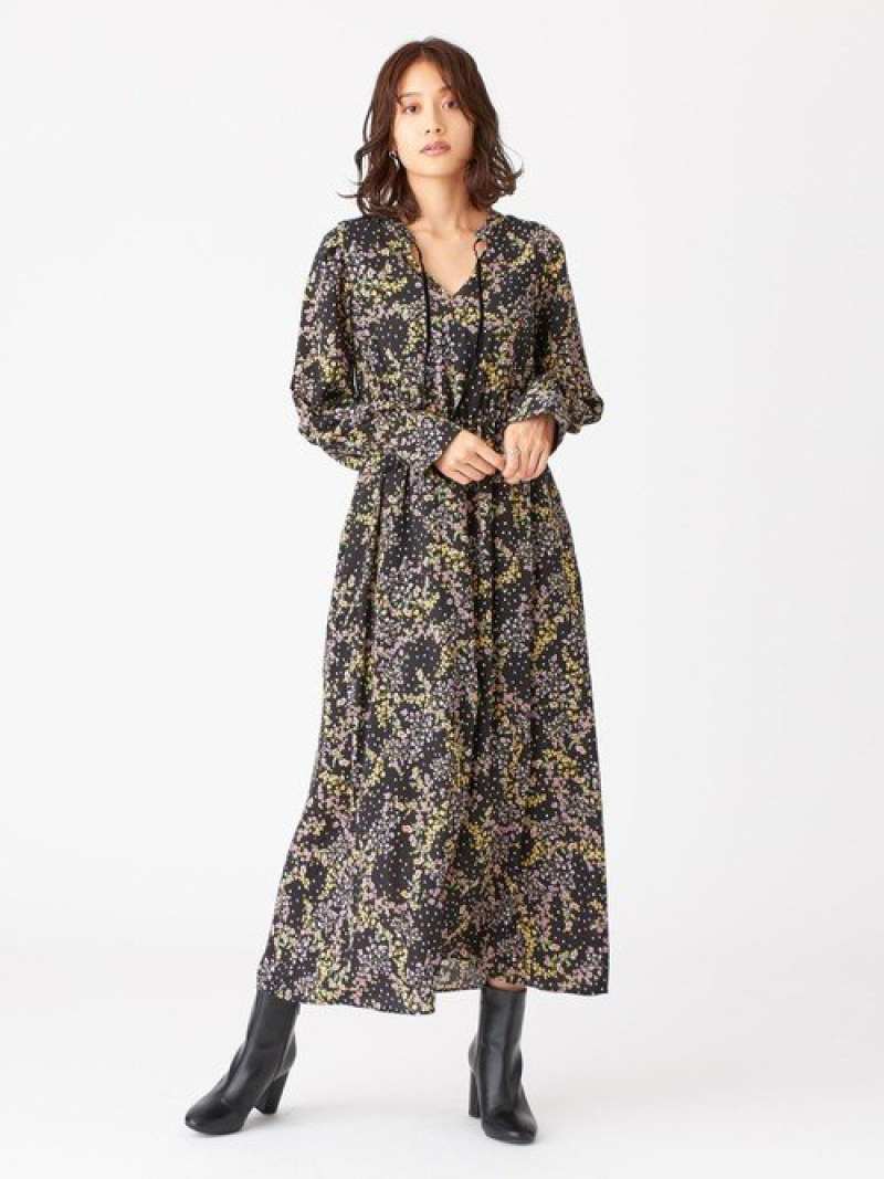 Rakuten Fashion Sale 30 Off ハンドウォッシャブル Fc Hw フラワープリント Wギャザー ブラック ワンピース Emmel Hw ワンピース Refines ユナイテッドアローズ アウトレット ワンピース シャツワンピース ブラック レッド Rba E 送料無料 United Arrows