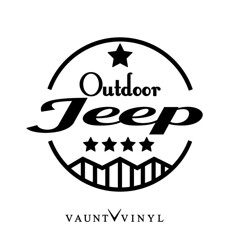 vaunt vinyl sticker store: out door jeep吉普切断.