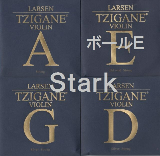 楽天市場バイオリン弦 ラーセン ツィガーヌ Larsen Tzigane E線ボールエンド 4弦セットE A D G STARK