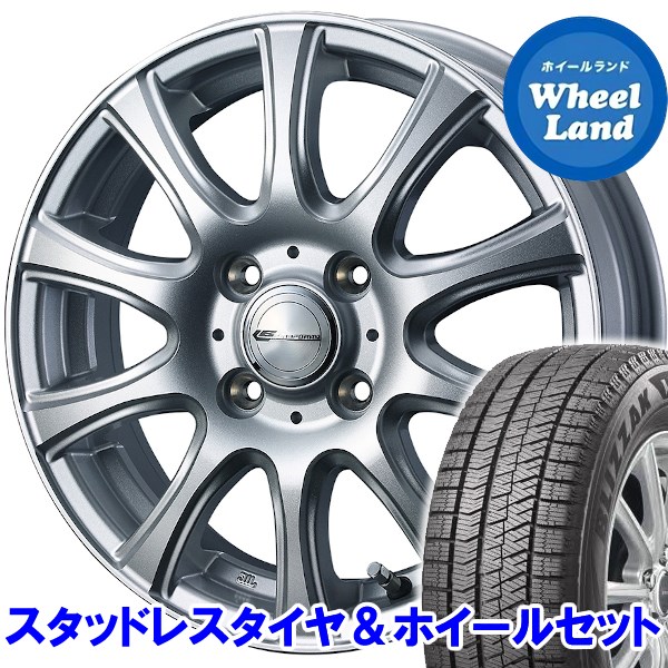 15 木 最大2 000円クーポン発行 取付対応 ホンダ N Jf3系 Box Jf3系 14インチ 15 木 最大2 ターボ車 Weds ウェッズ ラウフバーン シルバー ブリヂストン ブリザック Vrx2 155 65r14 14インチ スタッドレスタイヤ ホイールセット 4本1台分 ホイールランド 店 14