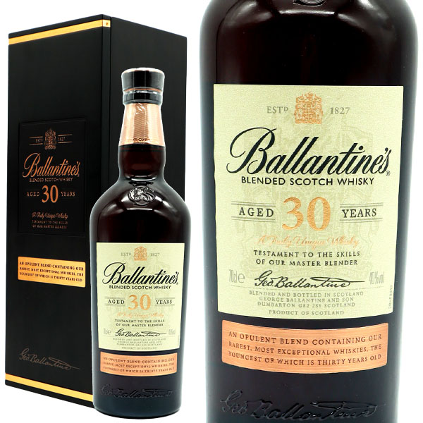 楽天市場あす楽箱入バランタイン 30年 ブレンデッド スコッチ ウイスキー 700ml 40BALLANTINES AGED