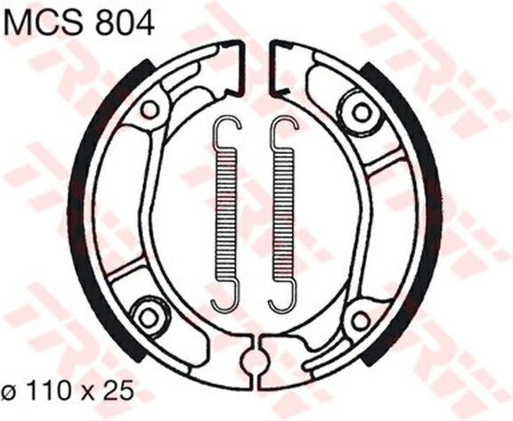 楽天市場TRW BRAKE SHOES TRW MCS804 MCS804ワンダーテック