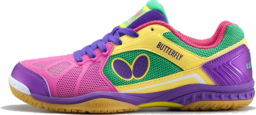25.0cm ブラック×ピンク 93630 バタフライ 卓球シューズ レゾラインマッハ (Butterfly)
