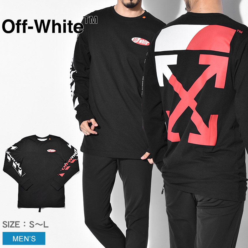 割引クーポン配布中 Offwhite 出産祝い オフホワイト スウェット ブラック ダイアグ スプリット ロゴ ロゴ Tシャツ 北欧 Diag Split Logo L S メンズ ブランド 高級 カジュアル ストリート トップス トレーナー 長袖 オシャレ 個性 黒 赤 誕生日 プレゼント ギフト