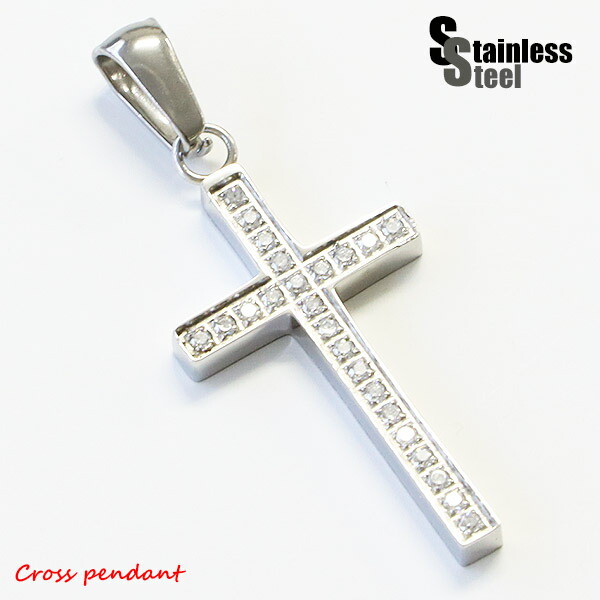 十字架 メンズ 銀色 プチプライス ペンダント 29 クロス 男女兼用 Cz メイン 316l サージカルステンレス製 レディース 送料無料 ステンレス ユニセックス アクセサリー