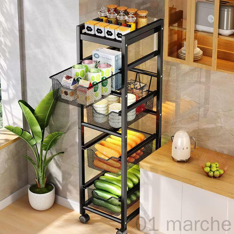 キッチンラック 5段棚 引き出し付き siszwj1563_0.jpg