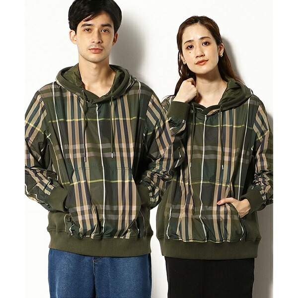 楽天市場 ポリエステルチェック プルパーカ パープル イエロー 丸井 マルイ 楽天市場店