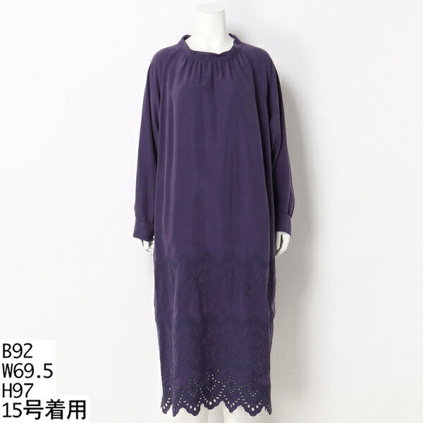 新しいブランド その他 13号 15号 19号 裾スカラップ刺しゅうハイネックギャザーワンピース スーパーハッカフィーユ Www Seatingcraft In