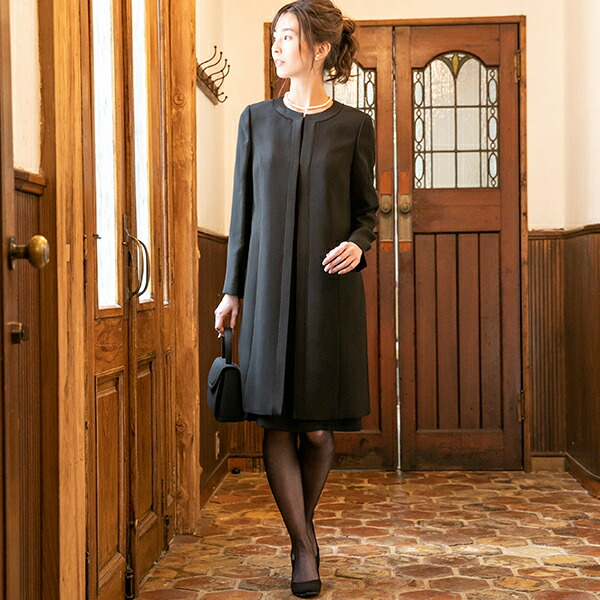 50 Off 喪服 礼服 ブラックフォーマルスーツ ノーカラーロングジャケット セミタイトワンピース フォルムフォルマ 丸井 マルイ 店 在庫有 Www Agroconserg Achic Com Pe