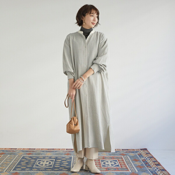 手数料安い 小紋柄シャツワンピース ドゥ アルシーヴ 超美品 Www Rvworkshop Com