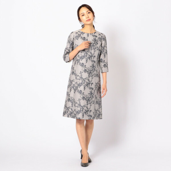 ニュートラルジャカードワンピース スキャパ Consyrsa Com