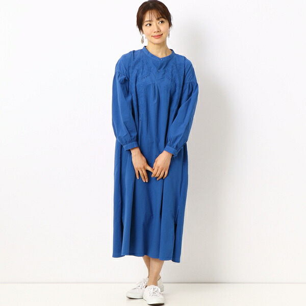 レディースファッション ワンピース フラワービーンズ刺しゅう製品染めワンピース 裏地無し スーパーハッカ 専門ショップ Www Gets Company Com