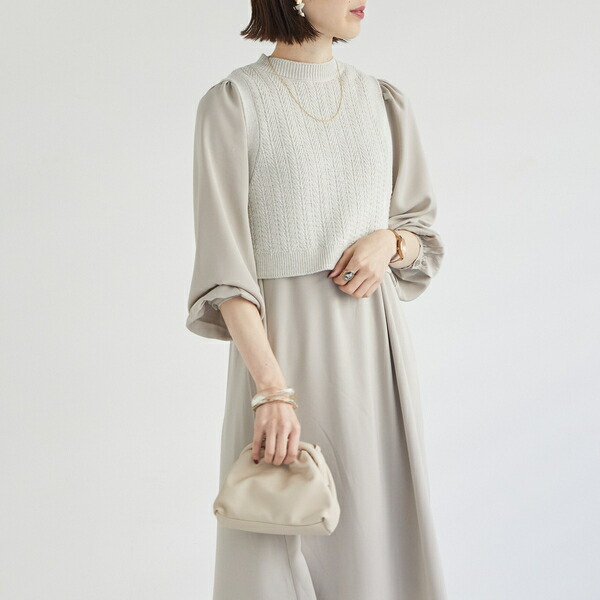 楽天市場 短丈ニットベスト ロングワンピース ドゥ アルシーヴ 丸井 マルイ 楽天市場店