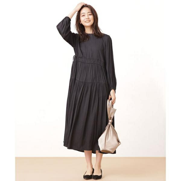 在庫限り ドットジャガードウエストドロストワンピース ナノ ユニバース 丸井 マルイ 店 売り切れ必至 Elcielogirasoria Com