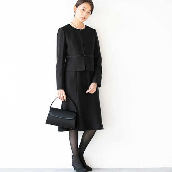 決算特価商品 スーツ 上下セット フォーマルスーツ フォルムフォルマ 丸井 マルイ 店 3 4点セット Sale 喪服 礼服 ブラック フォーマル ノーカラージャケット 前開きフレアワンピース 喪服 礼服 ブラックフォーマル ノーカラージャケット 前開き