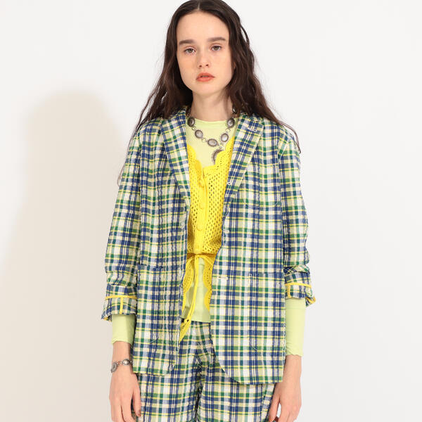 レディースファッション コート ジャケット 最も優遇 ボーイ ｂｅａｍｓ ｂｏｙ ストレッチ サッカー チェック ３ボタン ジャケット ビームス Happychildrensdaycare Net