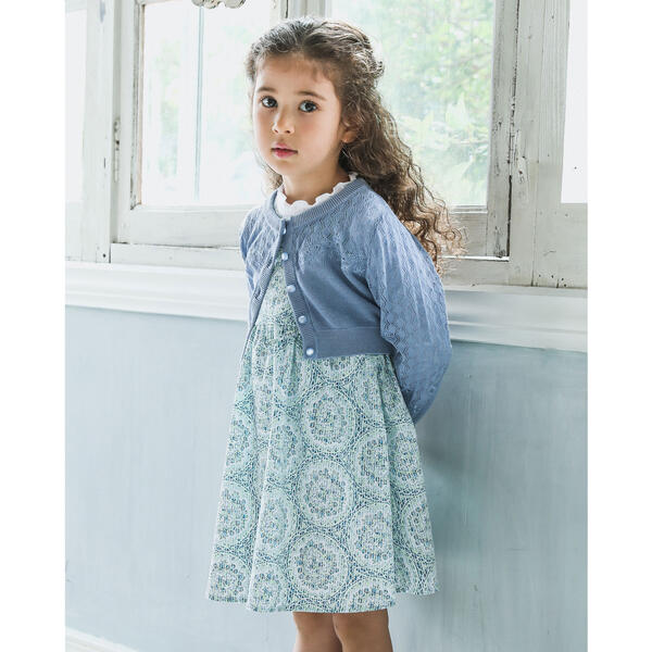 最新情報 カバリエレ アズーロ フローラル ディッシュ ドビー プリント サッカー ワンピース ９０ １５０ｃ ベベw 激安ブランド Gonzaga Mg Gov Br