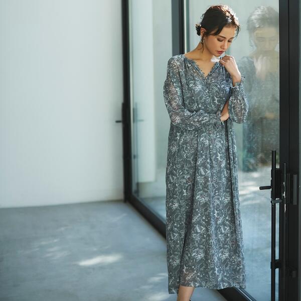 開店記念セール Sale その他ワンピース 大草直子さんコラボ Own 4th Collection ボタニカルプリントワンピース ロートレアモン 好評