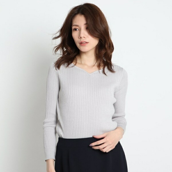 卸し売り購入のラメ入り長袖リブニットプルオーバー クード ニット セーター シャンスレディースファッション シャンス 丸井 マルイ 店ニット セーター トップス 洗える その他