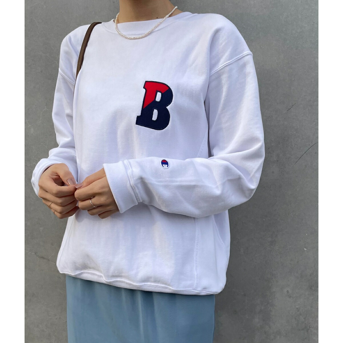 スウェット トレーナー 激安直営店 ロペ ワッペンスウェット マドモアゼル Weave Champion Reverse Kaopeenong Com