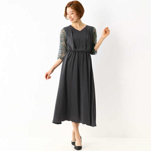 超美品 楽天市場 袖レースミディ丈ドレス 結婚式 二次会 謝恩会 パーティー エー アール アザレアローズ 丸井 マルイ 楽天市場店 国産 Alfalamanki Com