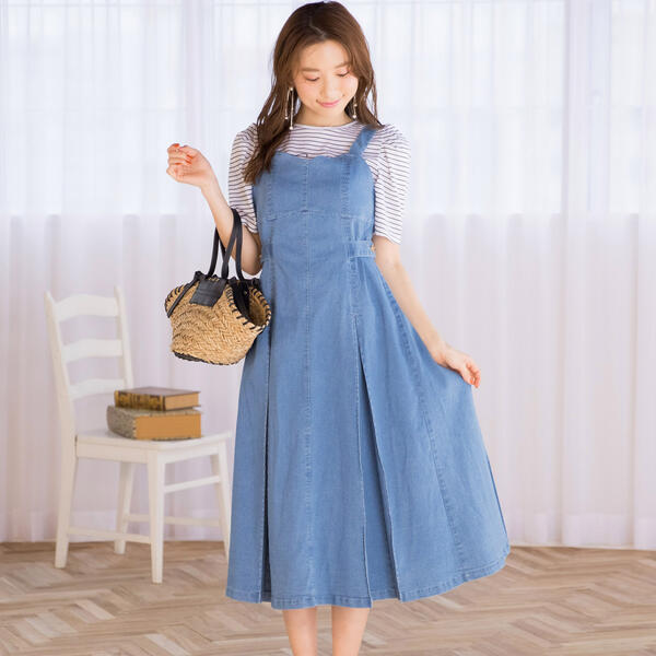 Sale ワンピース ワンピース デニムジャンスカワンピース クイーンズコート 丸井 マルイ 店