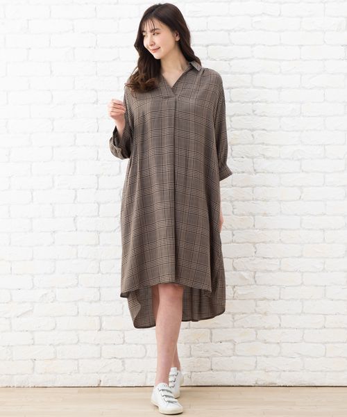 全国宅配無料 大きいサイズ レーヨンチェックワンピース サブ ストリート 丸井 マルイ 店 激安特価 Mamparassantander Com