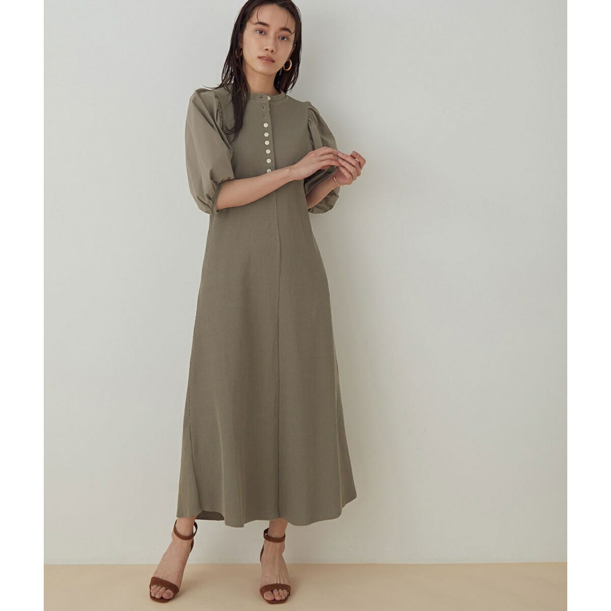 ボタンディテールワンピース アダムエロペ 丸井 マルイ 店 Web限定 その他ワンピース ワンピース 洗える 追加
