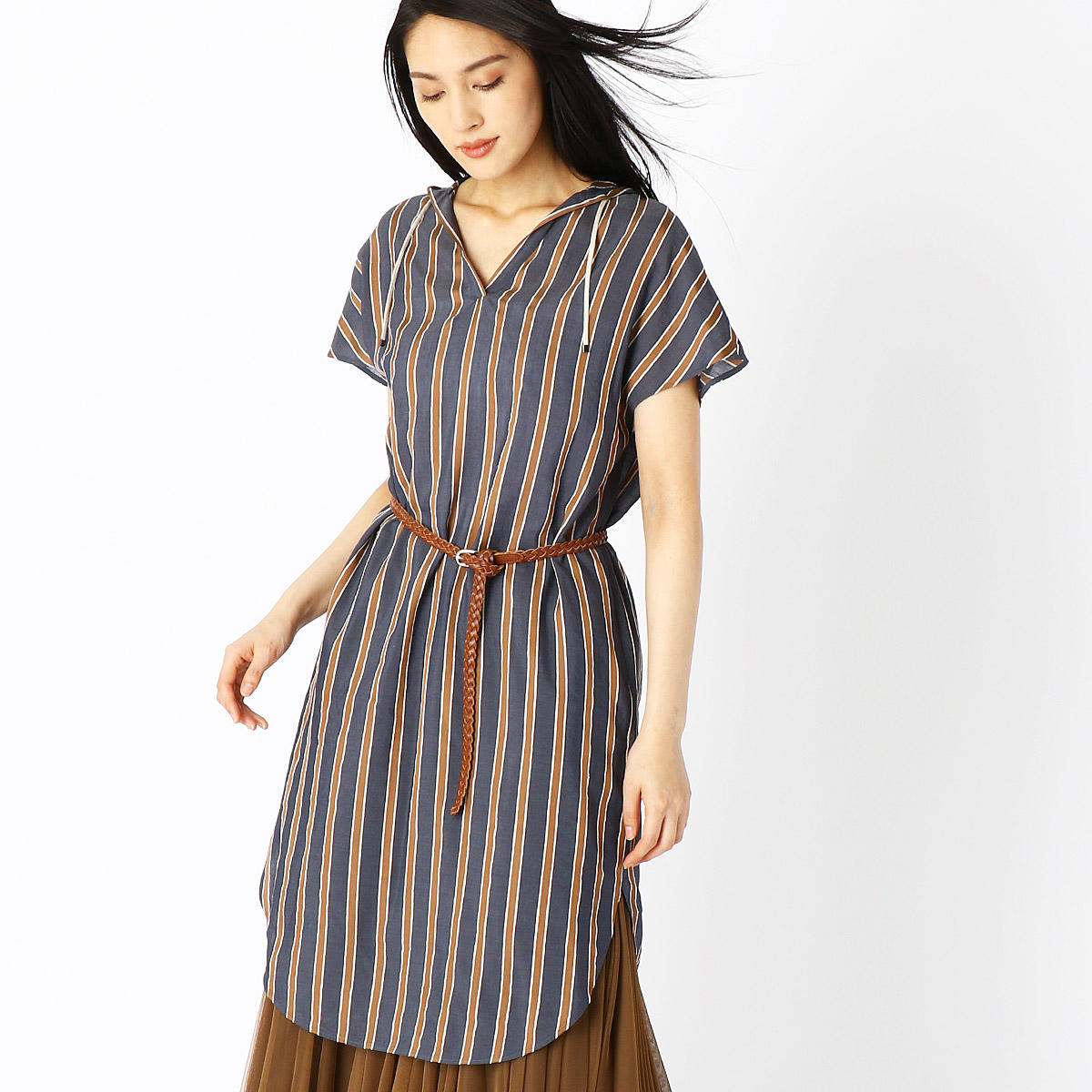 ワンピース ストライプシャツドレス コムサ 丸井 マルイ 店 Sale