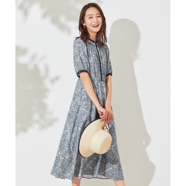 レディースファッション ワンピース 21最新作 洗える ペイズリー ワンピース エニィスィス Anthonymoore Co