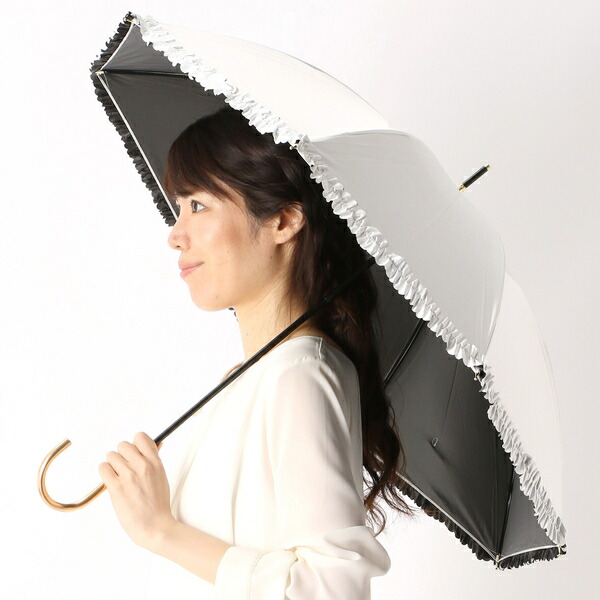楽天市場 日傘 ショート 晴雨兼用 遮光 Uv遮蔽率99 以上 遮熱 フリル エスタ 丸井 マルイ 楽天市場店