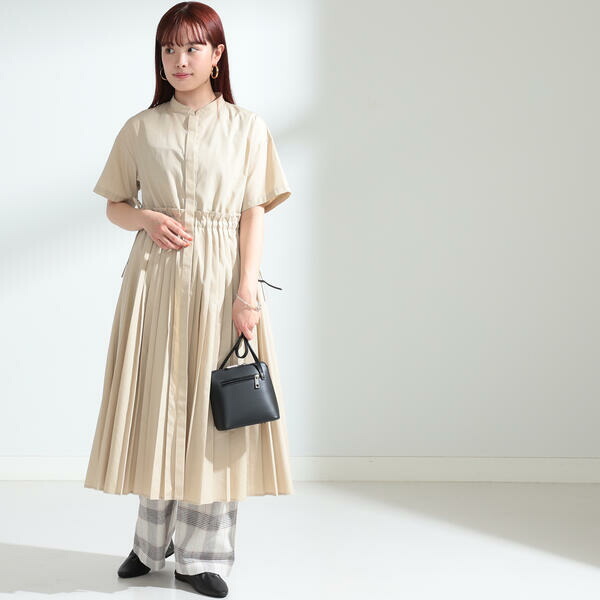 ワンピース ｒａｙ ｂｅａｍｓ バンドカラー ワンピース プリーツ ワンピース レイビームス 丸井 マルイ 店