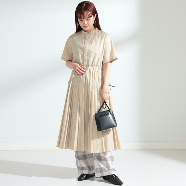 ワンピース ｒａｙ ｂｅａｍｓ バンドカラー ワンピース プリーツ ワンピース レイビームス 丸井 マルイ 店