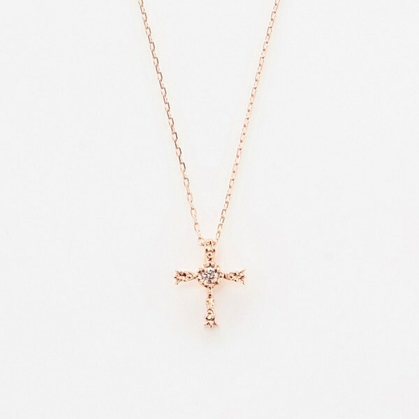 楽天市場】ネックレス レディース ダイヤモンド K10 ピンクゴールド