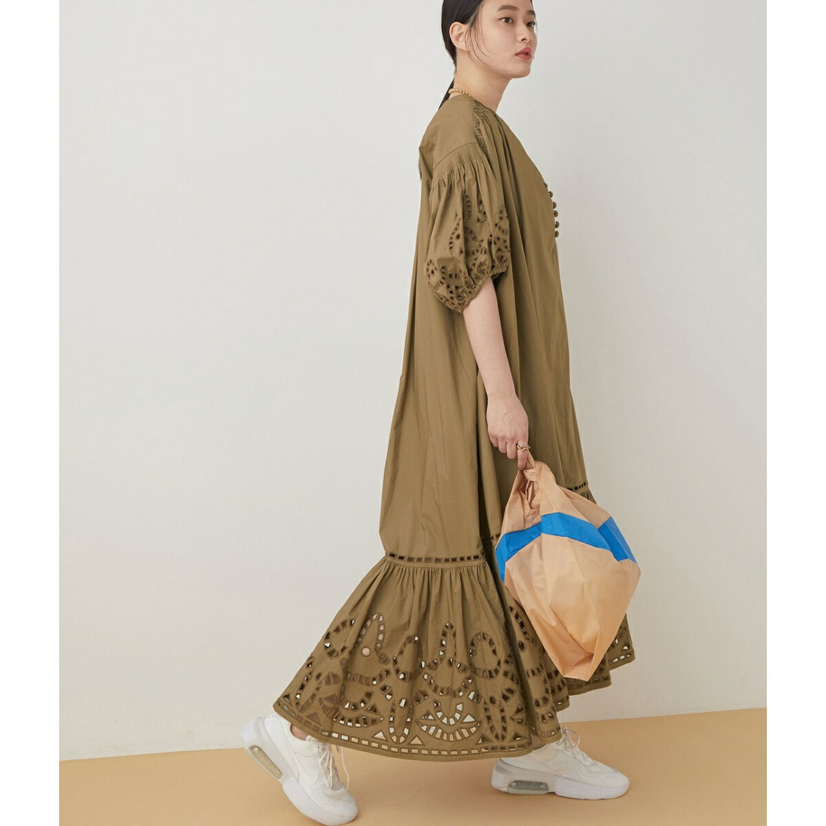 人気ブランド 洗える スカラップ刺繍ワンピース アダムエロペ 丸井 マルイ 店 送料込 Www Secom Com Uy