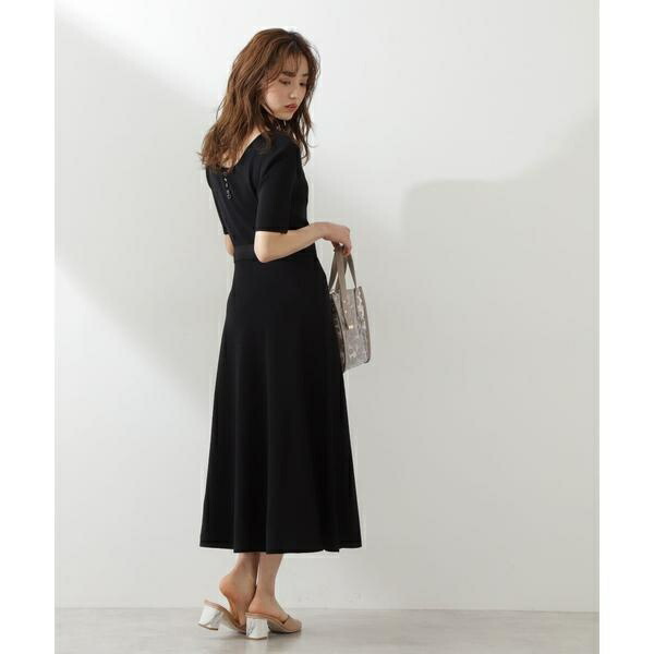 美人百花 6月号掲載 バックボタンクラシカルニットワンピース プロポーション ワンピース ボディドレッシング 丸井 マルイ 店 ワンピース